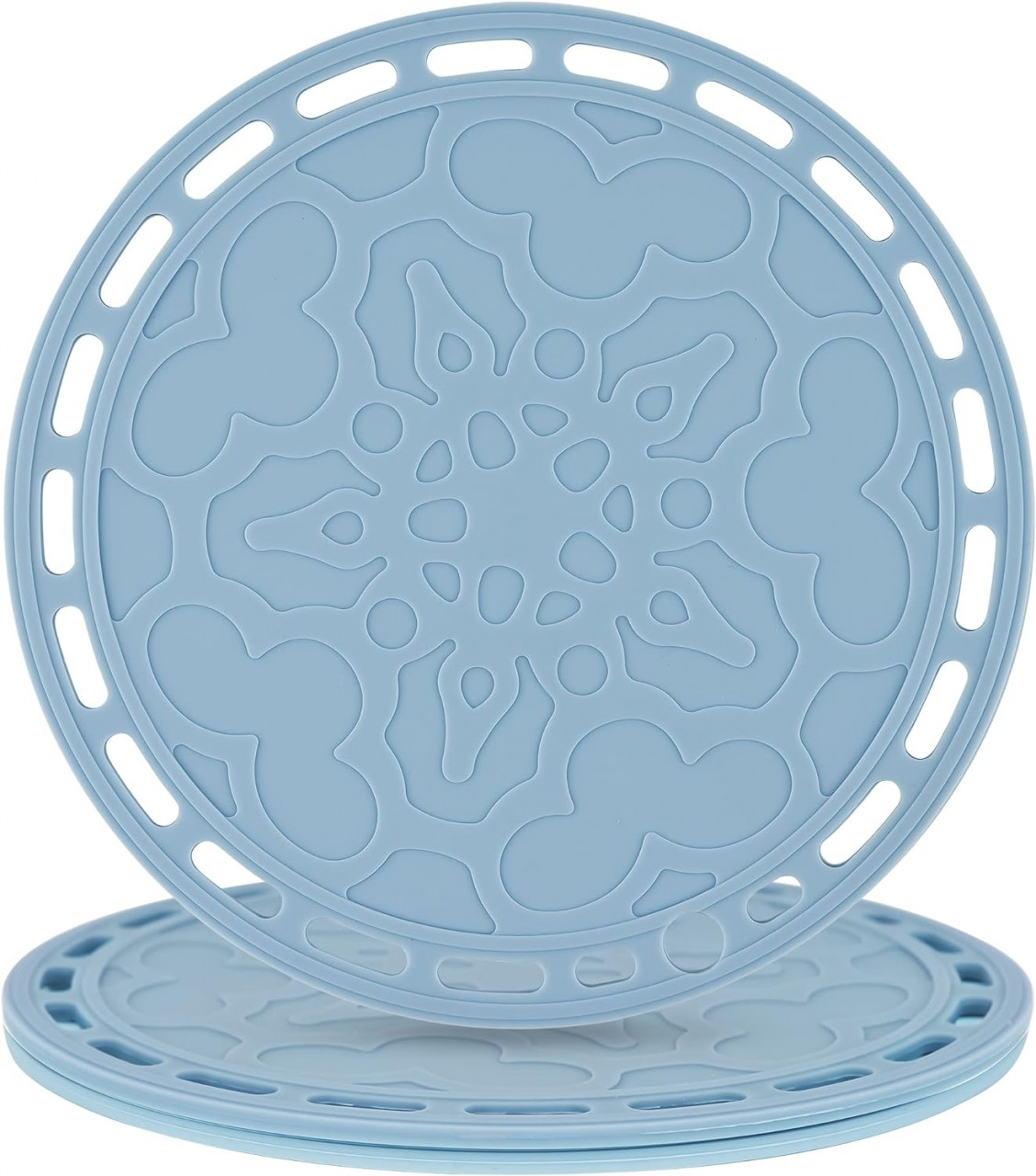 Set de 3 suporturi pentru oale Smithcraft, silicon, albastru, 20 x 0,5 cm