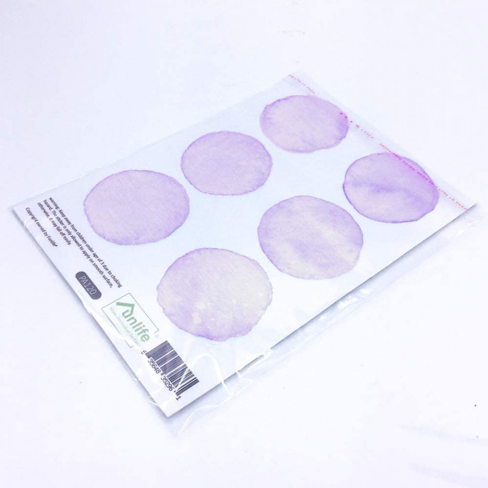 Set de 36 stickere pentru perete SOOOEC, PVC, violet, 6 x 6 cm