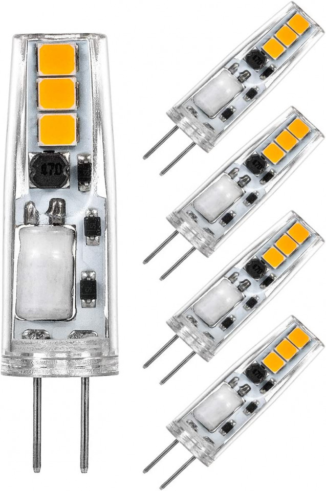 Set de 5 becuri LED G4 I-SHUNFA, 3000 K, 1,2 W, non-dimmable, AC/DC, 12 V 12 imagine noua