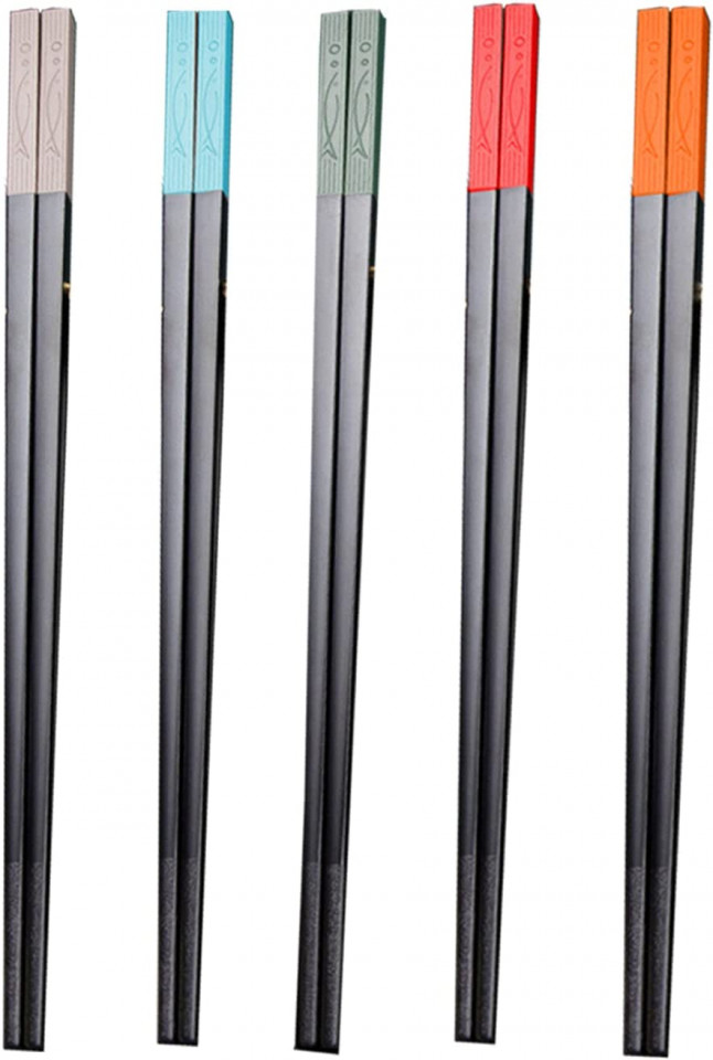 Set de 5 perechi de betisoare pentru servirea mesei thirei, fibra desticla, multicolor, 22,5 cm Gătit și servire 2023-09-25
