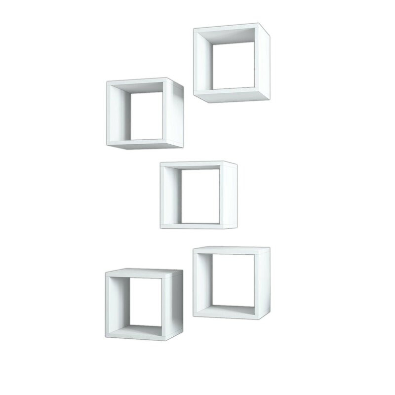 Set de 5 rafturi Corinne, alb, 30 x 30 x 24 cm chilipirul-zilei.ro/