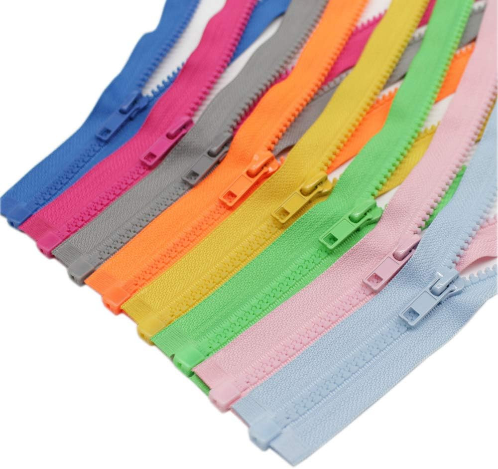 Set de 8 fermoare MebuZip, plastic, multicolor, 60 cm