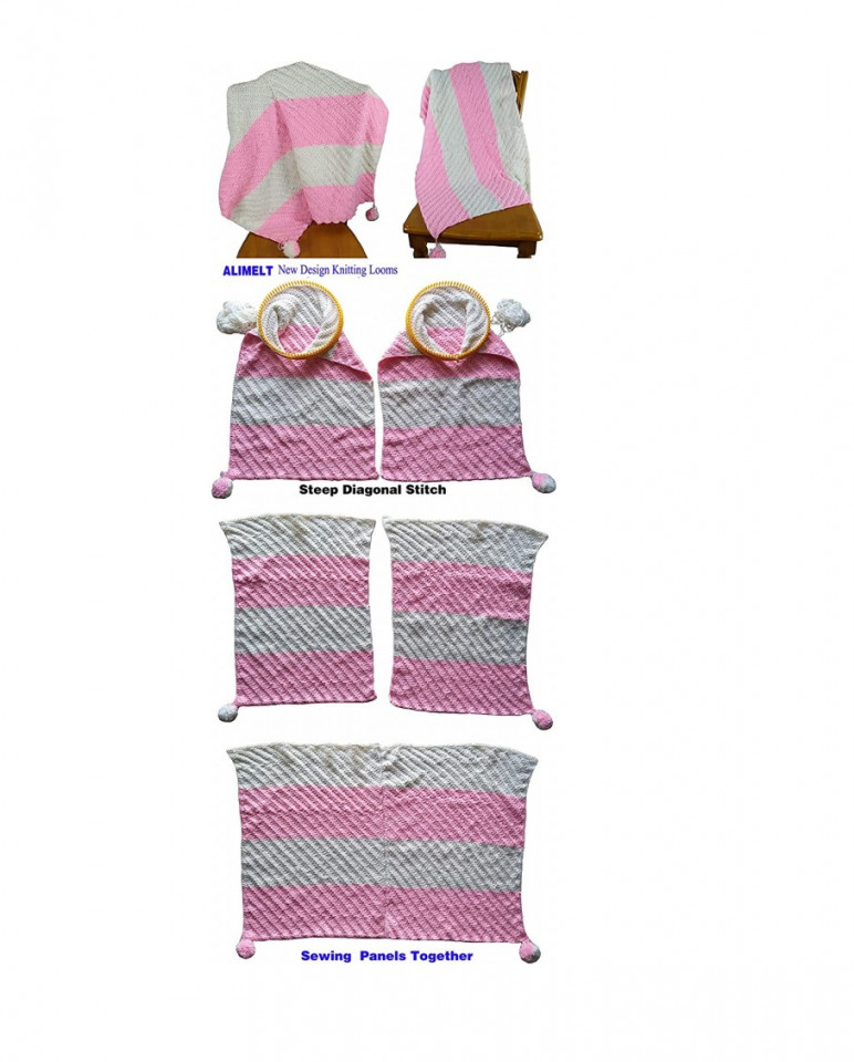 Set de accesorii pentru tricotat Alimelt, plastic/metal, multicolor, 20 piese