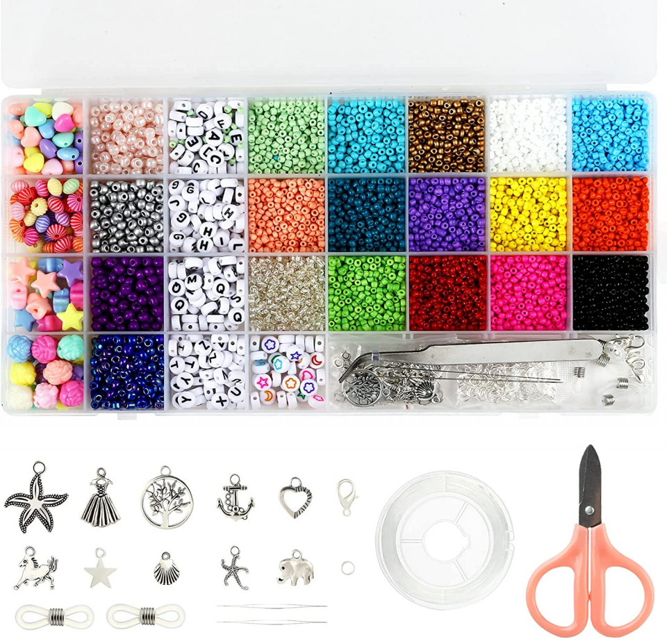 Set de creatie cu 5850 piese pentru bijuterii Naler , plastic/metal, multicolor, 26 x 13,2 cm Arte și meșteșuguri 2023-09-25