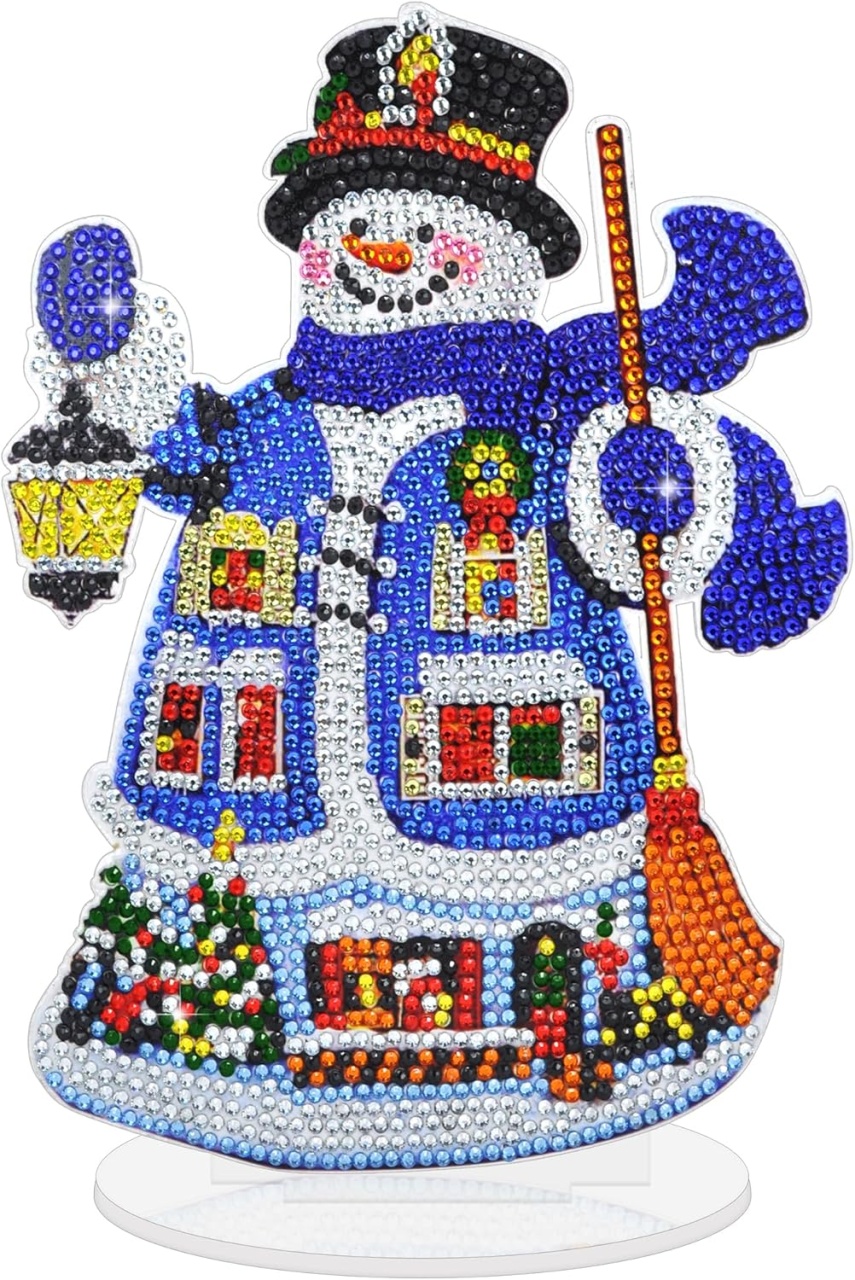 Set de creatie cu diamante Shepin, model Om de Zapada, rasina, multicolor, 14,5 x 19,5 cm