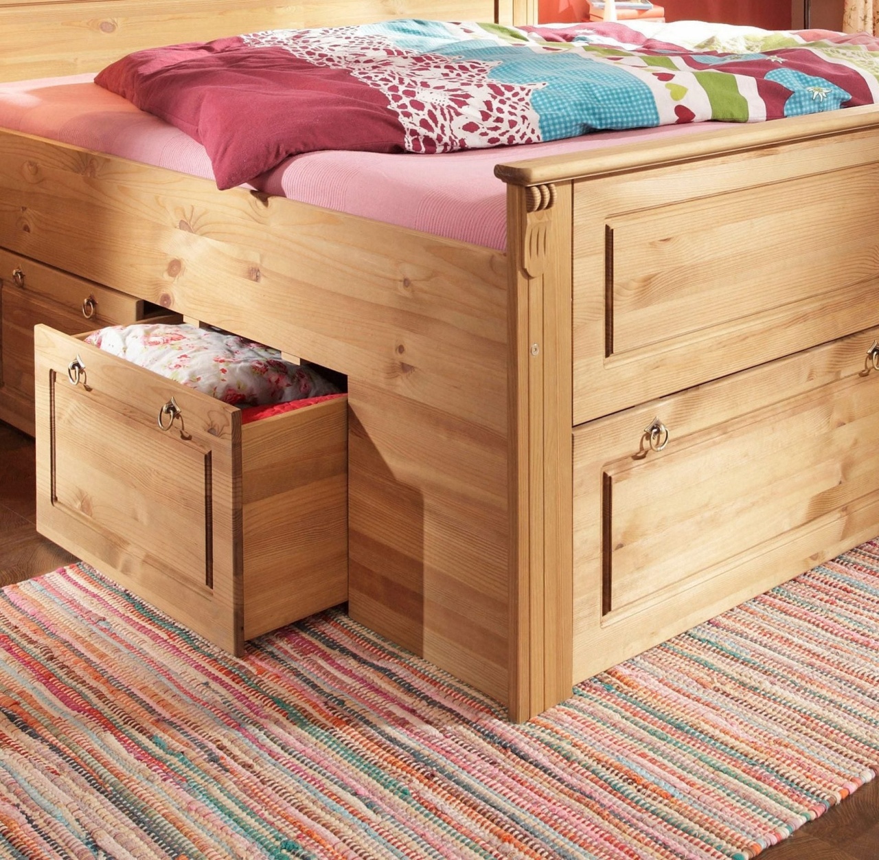 Set doua sertare Tessin, lemn masiv de pin