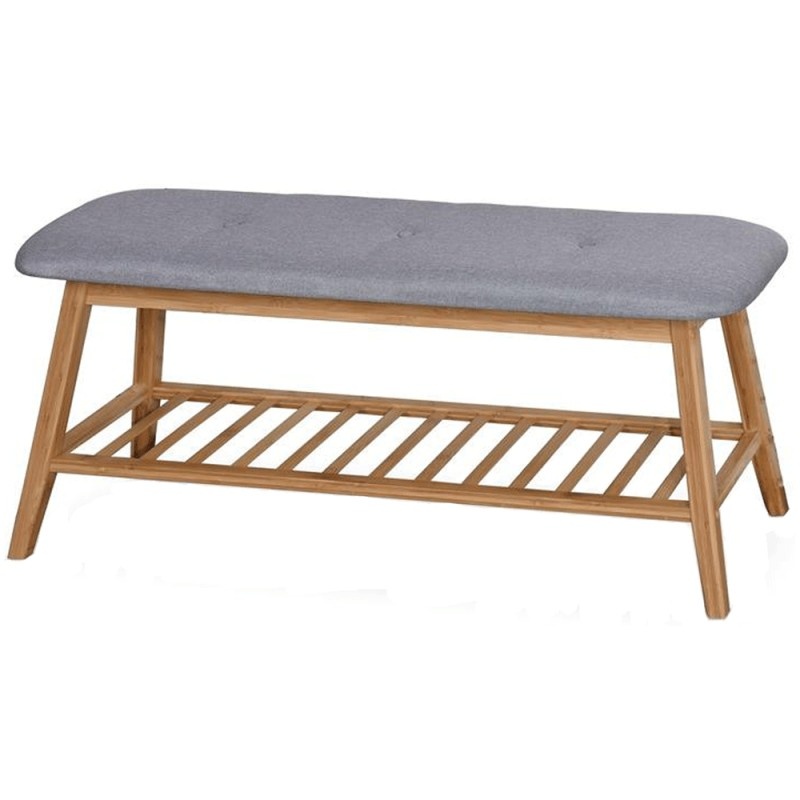 Suport pantofi HM ST15, 100x30x44 cm, gri/natur