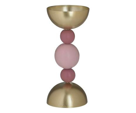 Suport pentru lumanare Bowl, metal, auriu/roz, 8 x 19 cm chilipirul-zilei.ro/