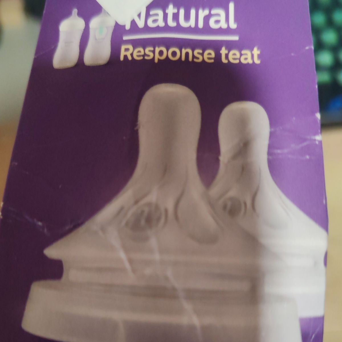 Tetina Philips Avent Natural Response SCY961/02, 0 luni, tetina care functioneaza ca sanul mamei, tetina fara scurgeri, debit 1, fara BPA, 2 bucati,