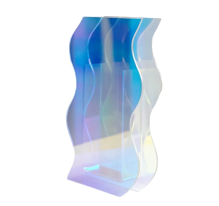Vaza decorativa Beylab, acril, multicolor, 25 x 16 x 3,8 cm