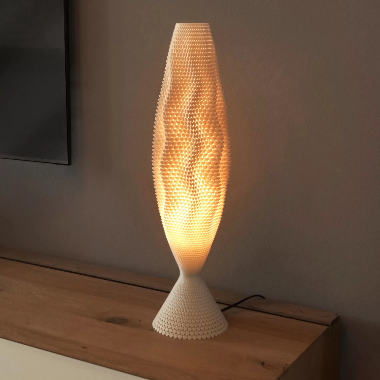 Veioza Tagwerk Koral 3D Print 1XE27 Bej