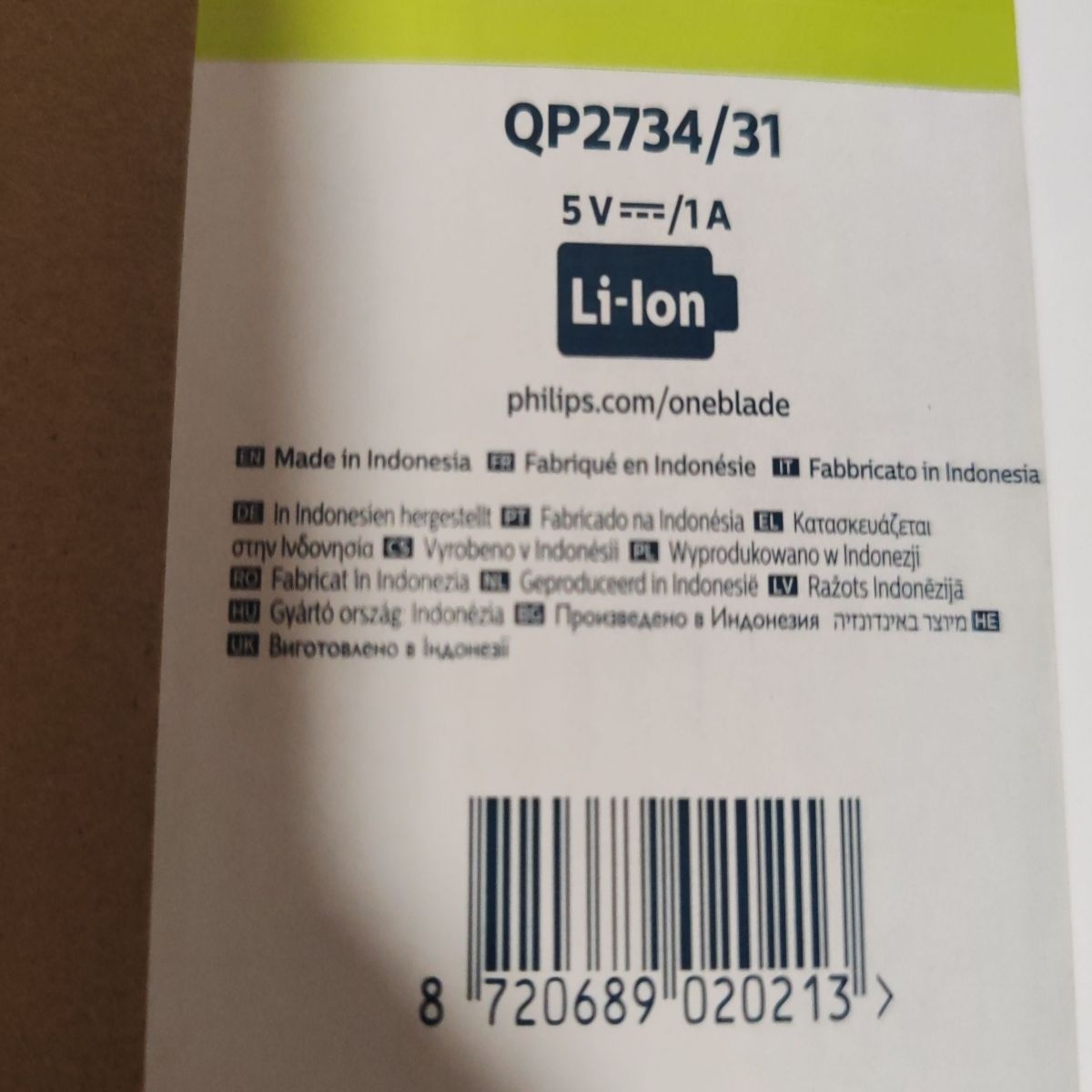 Aparat hibrid de barbierit si tuns barba PHILIPS OneBlade 360 QP2734/31, pieptene reglabil 5 in 1, reincarcabil, umed si uscat, 60 min, USB-A, husa,