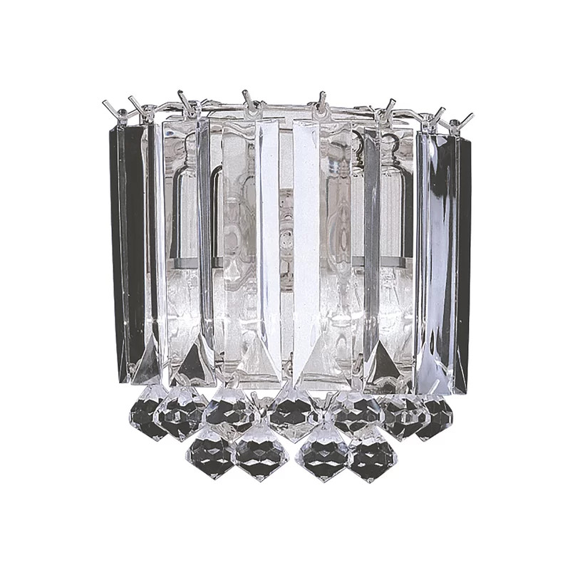 Aplica de perete Nessa, metal/acril, transparent/argintiu, 23 x 22 x 12 cm