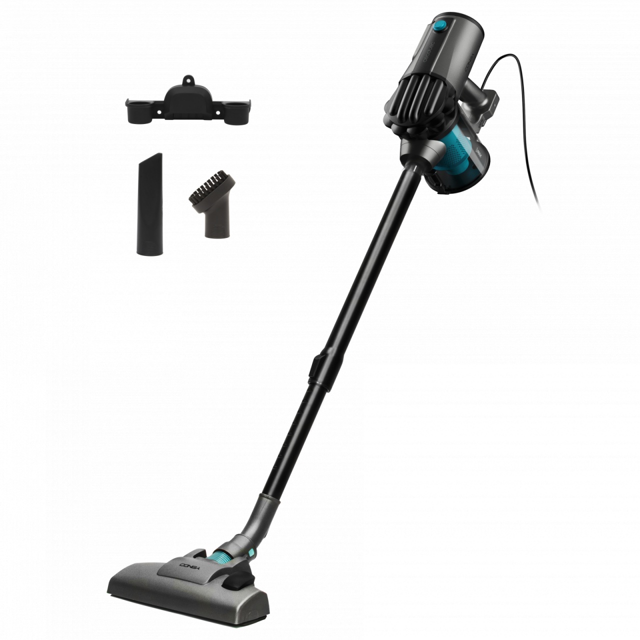 Aspirator ciclonic 2 in 1 Cecotec ThunderBrush 560, Putere 600W, Rezervor 500ml, Tehnologie 180º, cablu 4.5m, Negru