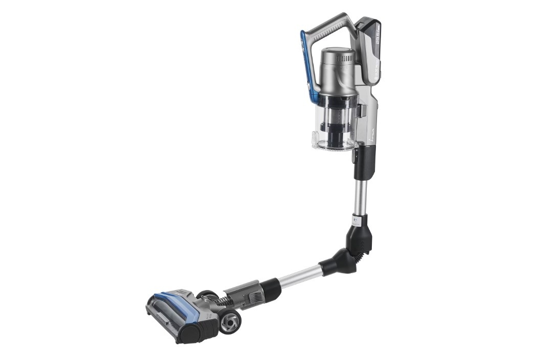 Aspirator vertical FRAM FSVC-M28.8BR, 420W, 29.6V, 22kPA, baterie Li-Ion, Perie electrica cu lumini LED, 3 moduri de aspirare, tub pliabil, Argintiu,