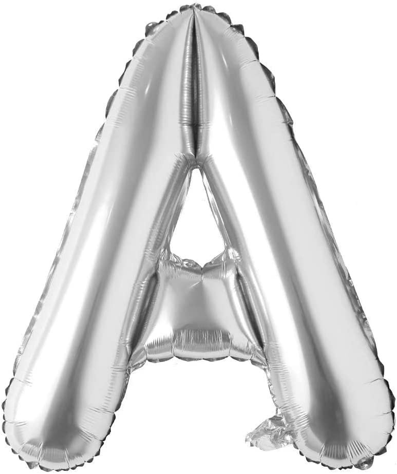 Balon aniversar Maxee, litera A, argintiu, 40 cm Accesorii