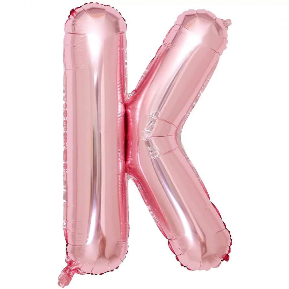 Balon aniversar Maxee, litera K, roz, 40 cm chilipirul-zilei.ro/ imagine 2022 by aka-home.ro