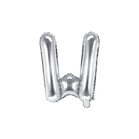 Balon aniversar Maxee, litera W, argintiu, 40 cm Accesorii