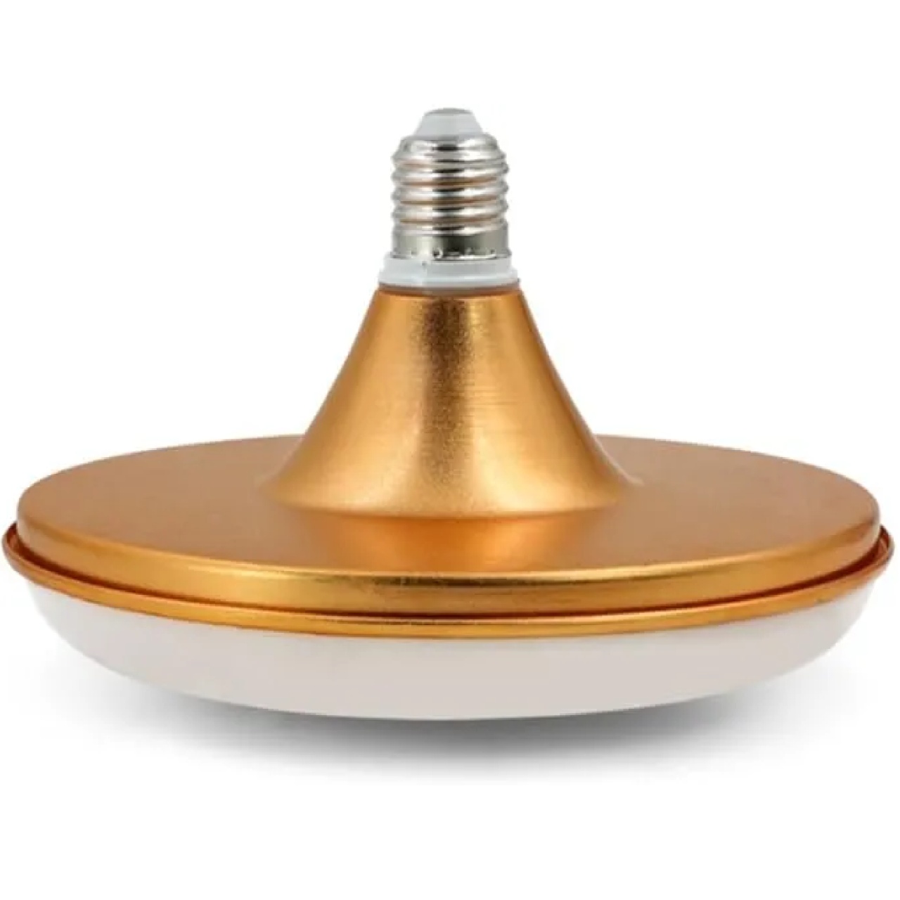 Bec ufo Karll, LED, matal, auriu/alb, E27, 40W