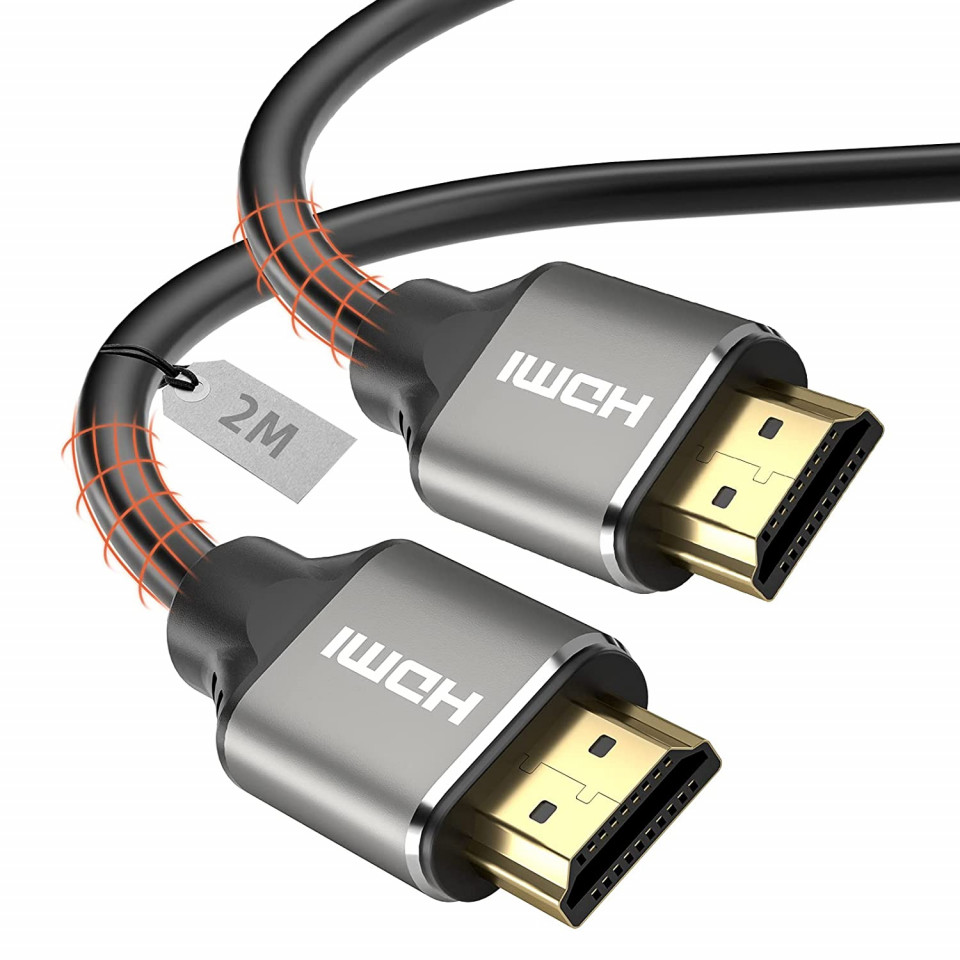 Cablu HDMI Alxum, 8K, negru/gri, 2 m 8K imagine noua
