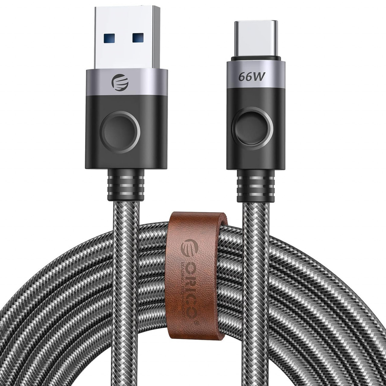 Cablu USB A la USB Type C Orico, cupru/nailon, negru, 150 cm