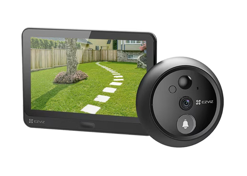 Camera de supraveghere Ezviz HP4 cu sonerie, 2MP, 1080p, IR 3m, baterie 4600mAh, ecran color 4.3