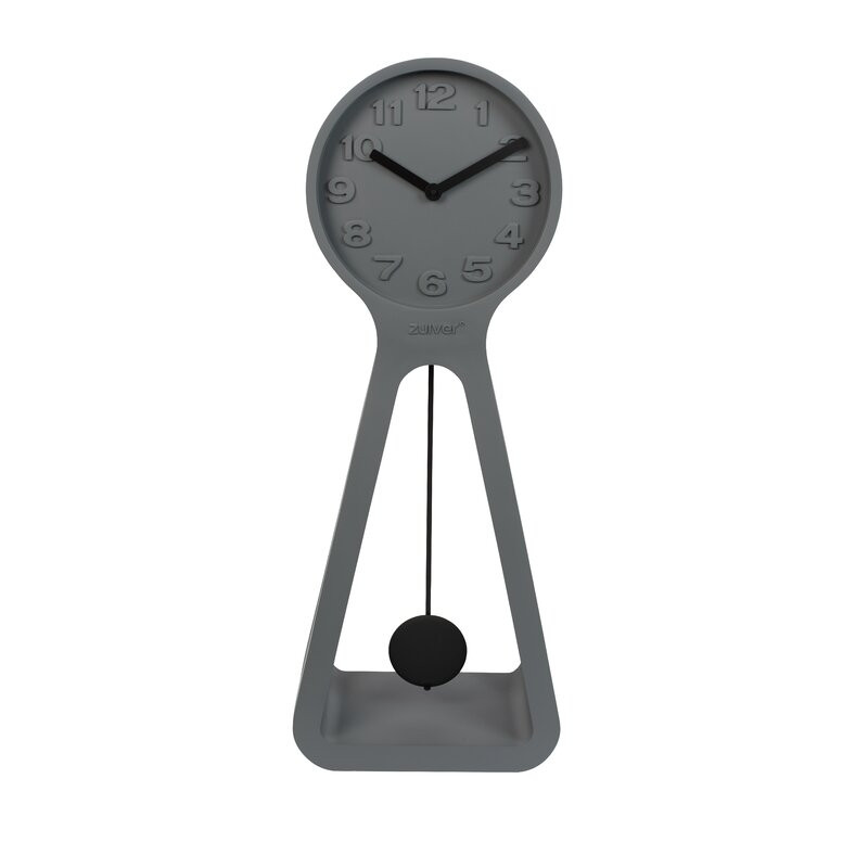 Ceas cu pendul Zuiver, plastic/aluminiu, gri, 97,5 x 38 x 24 cm de la chilipirul-zilei imagine noua