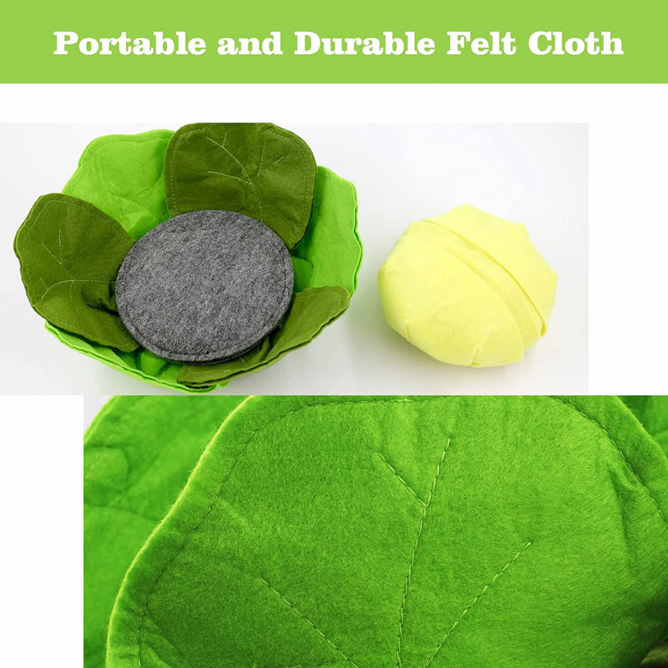 Poze Covoras interactiv pentru hrana cainilor Victarvos, verde/galben, pasla, 20 cm