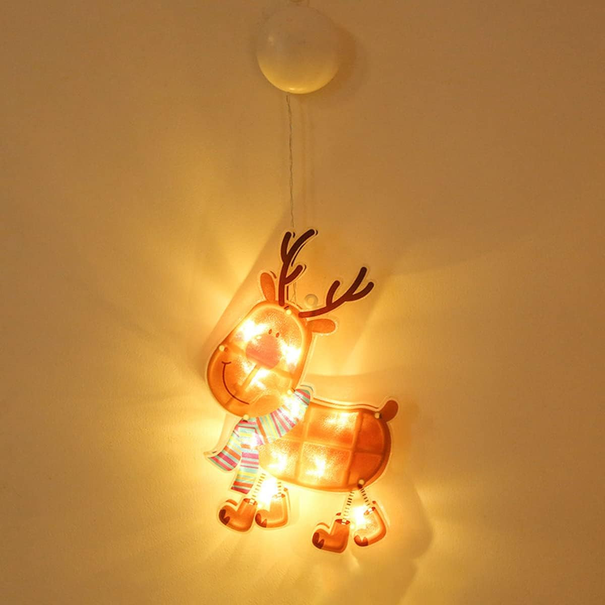 Decoratiune cu LED-uri de Craciun XQMMGO, PVC, multicolor, 17 x 26 cm