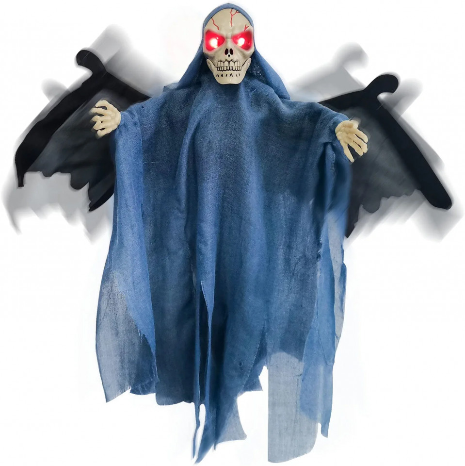 Poza Decoratiune fantoma de Halloween, textil, 20 x 20 cm