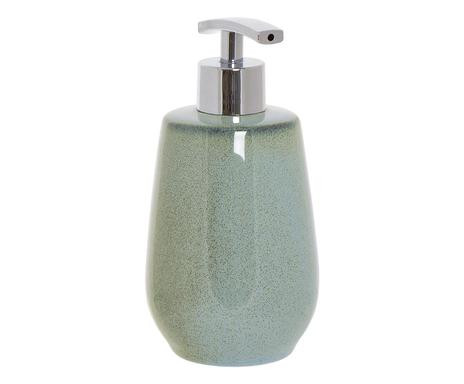 Dozator de sapun de baie, ceramica, verde, 8.5 x 8.5 x 18 cm chilipirul-zilei.ro/ imagine 2022 by aka-home.ro