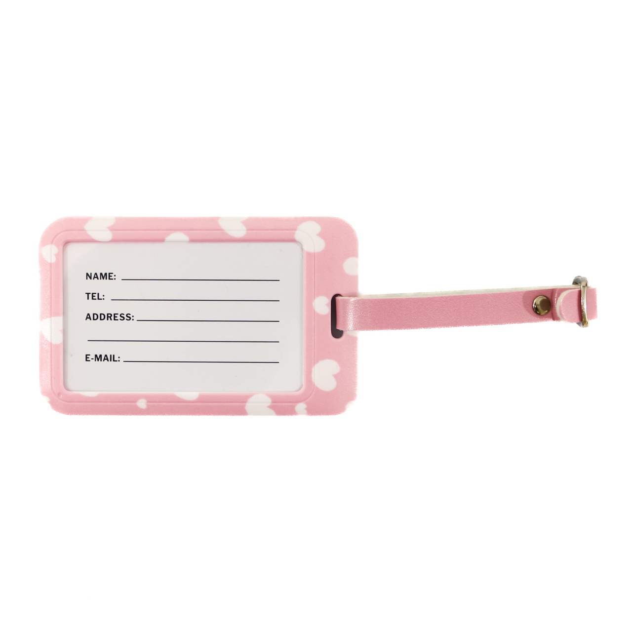 Eticheta de identificare bagaje Cute Cat Roz 11X7 cm