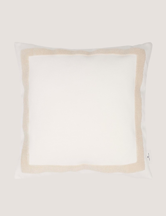 Fata de perna Case, bumbac/poliester, alb, 45 x 45 cm