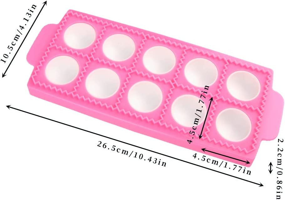 Poze Forma pentru ravioli XiXiRan, plastic, roz, 26,5 x 10,5 x 2,2 cm