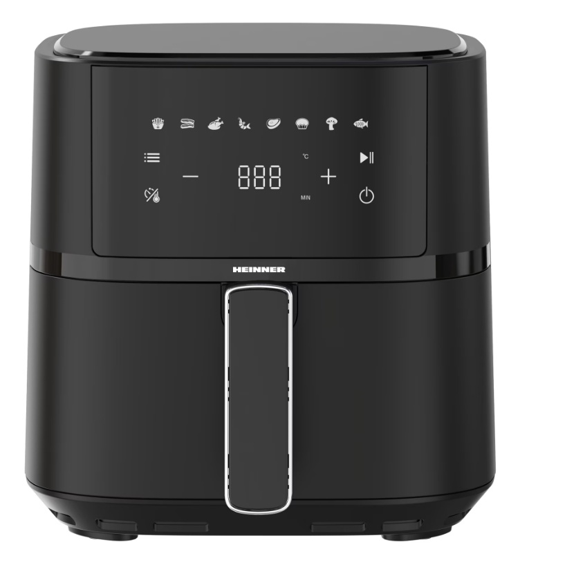 Friteuza cu aer cald (Air Fryer) Heinner HAF-B4BK1500, 1500w, RESIGILATA, GARANTIE 1 AN, capacitate cos 4l, termostat reglabil 80-200 grade display