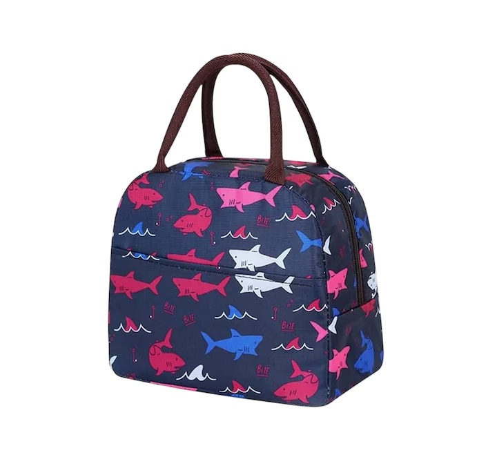Geanta pentru pranz Hillylolly, tesatura oxford/folie, multicolor, 22,5 x 19 x 12 cm