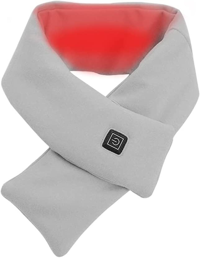 Guler cu incalzire Ldreamam, bumbac, gri, 10 x 81 cm