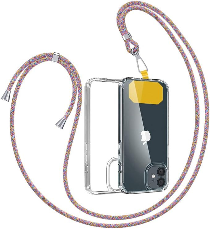 Husa cu snur pentru iPhone 11 GUMO-LONG, silicon/textil,transparent, 6,1 inchi