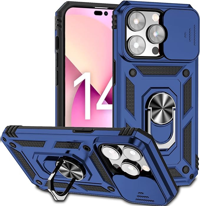 Husa de protectie ATISIJIE iPhone 14 Max, TPU, albastru, 6.7