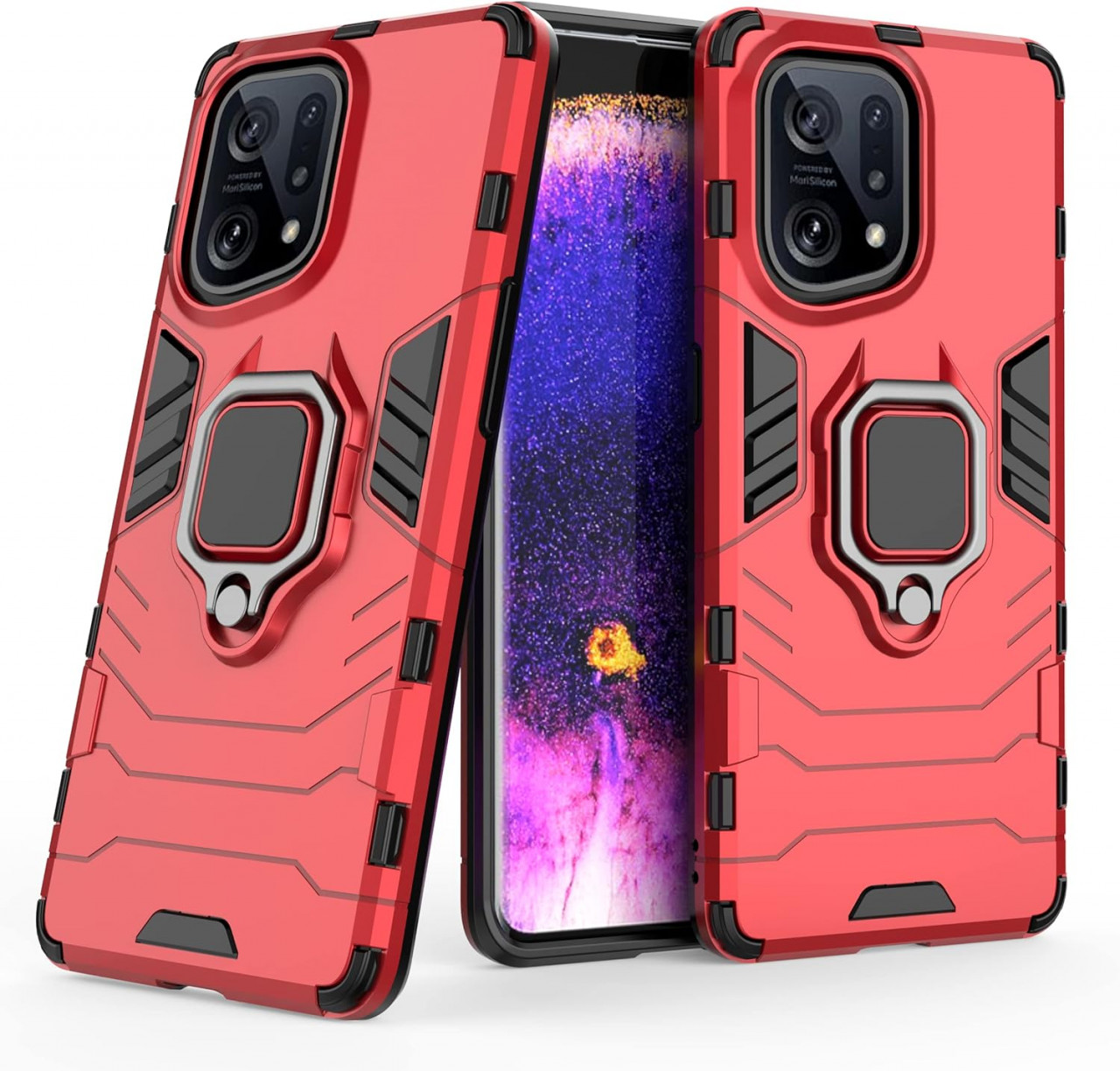 Husa de protectie pentru OPPO Find X5 TingYR, TPU, rosu, 6,4 inchi
