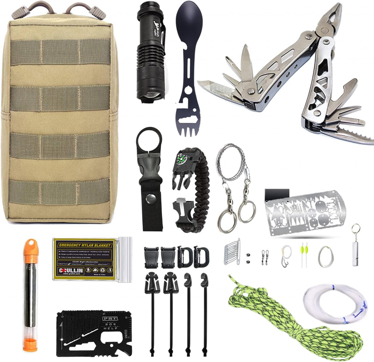 Kit de supravietuire GRULLIN, multicolor, 26 piese
