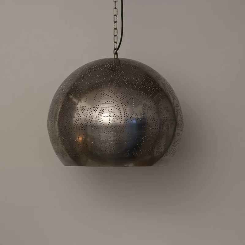 Lustra tip pendul Ceres, metal, argintiu, 35 x 40 x 120 cm