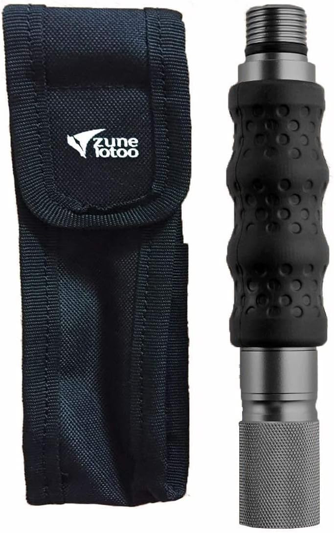 Maner de extensie pentru lopata Zune Lotoo, otel inoxidabil/cauciuc, negru, 17,9 cm
