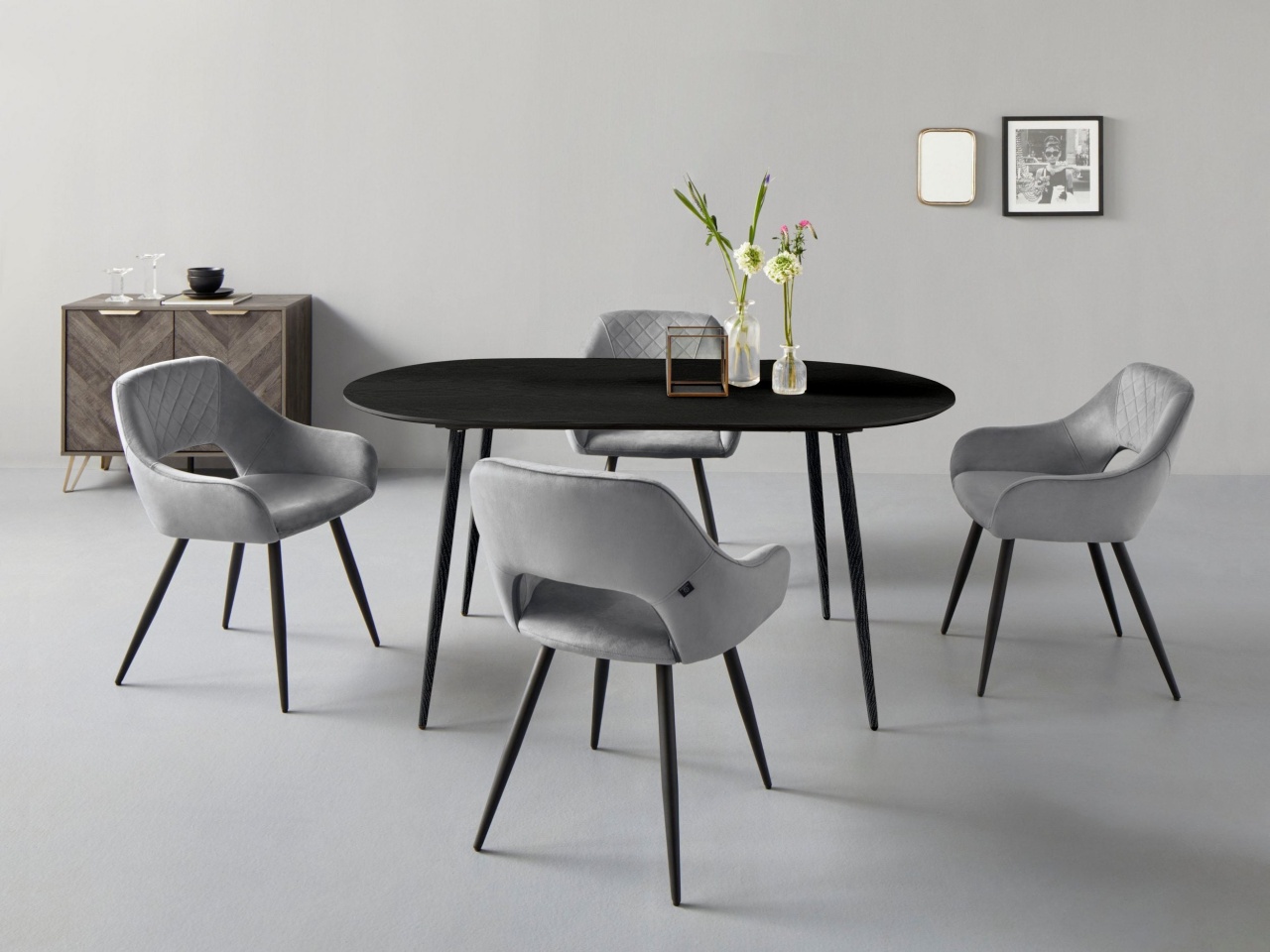 Masa ovala Eadwine, 160 cm, MDF