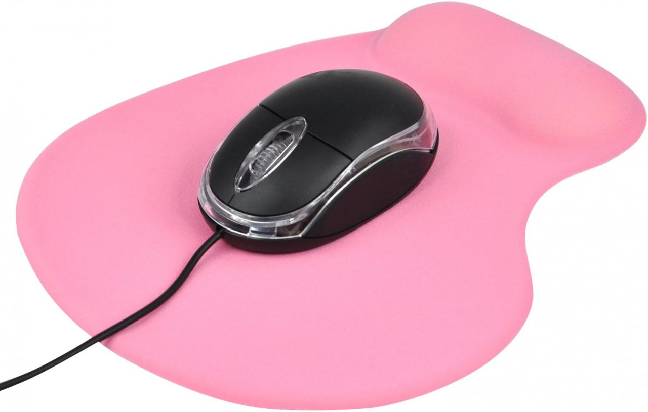 Mousepad TRIXES, cauciuc, roz, 23.5 x 19 cm