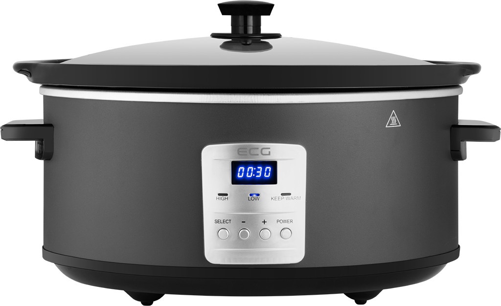Oala electrica Slow cooker ECG PH 6530 Master, 6.5 litri, 270 W, vas ceramic, afisaj LED
