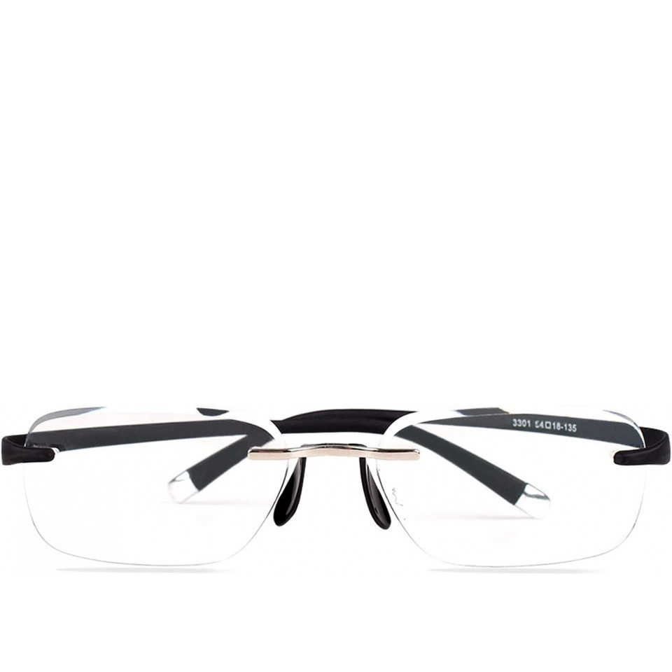 Ochelari de citit GQUEEN, pentru barbati, cu dioprii +1.5, metal/plastic, negru 1.5