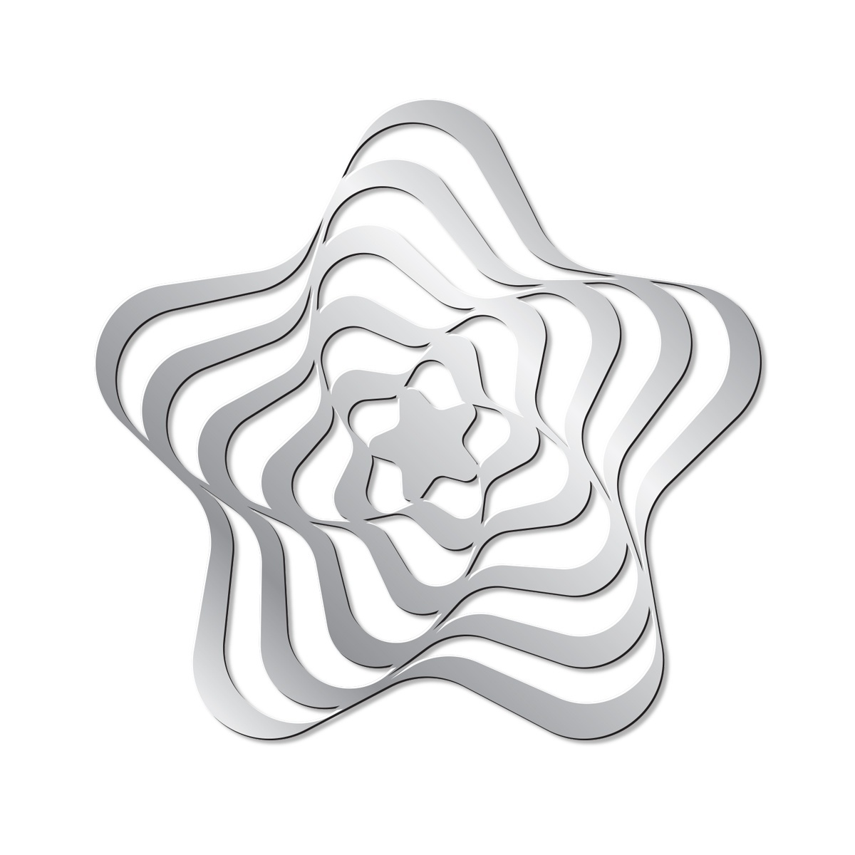 Oglinda Acrilică Decorativă Autoadezivă - STEA HIPNOTICA - 600 x 577 x 2 mm