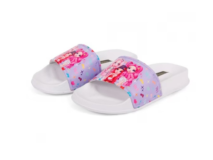 Papuci Perletti Rainbow High, pentru fete, PVC, marime 30, lila si alb