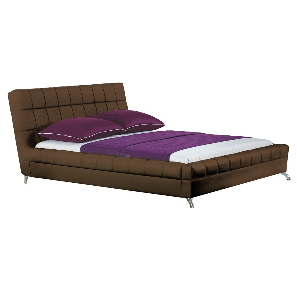 Pat cu somiera HM Bonita piele ecologica 160x200, wenge
